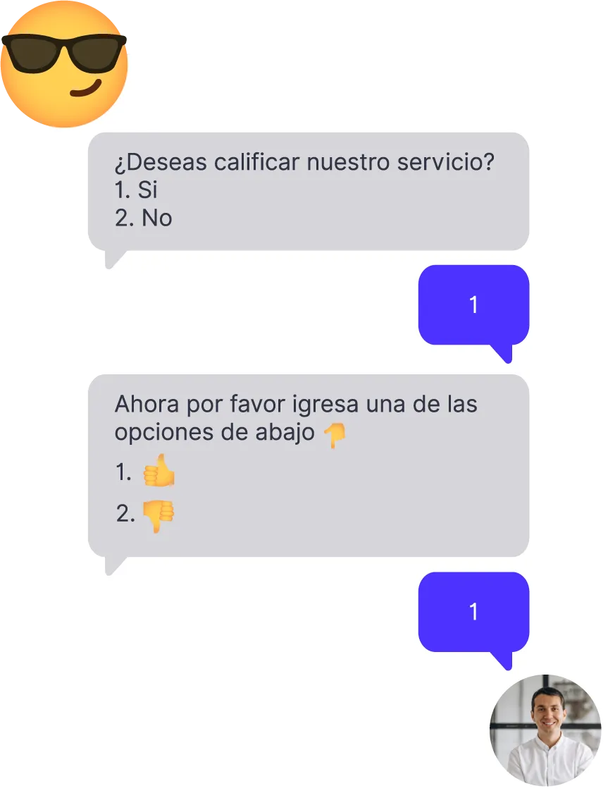 encuesta de satisfacción del chat