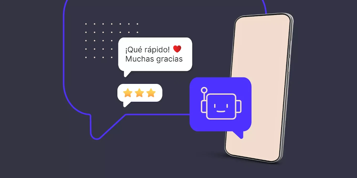 calificación de una conversación con estrellas