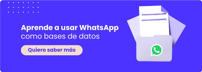 base de datos de whatsapp