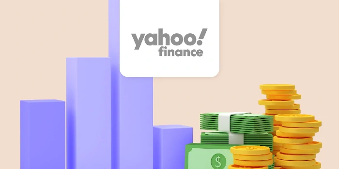 dinero y logo de yahoo finance