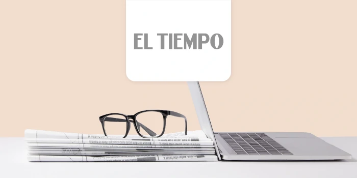 laptop and el tiempo logo