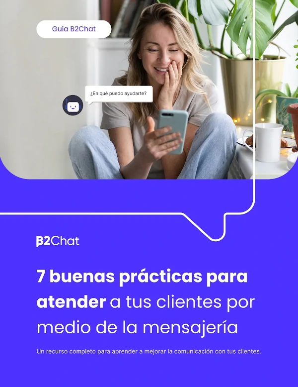 portada de la guía: 7 buenas practicas para atender a tus clientes por medio de la mensajería instantánea