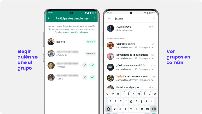 Diagrama de nuevas funciones de estos en WhatsApp