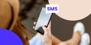 celular con icono de sms