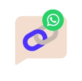 icono de una cadenas con whatsapp