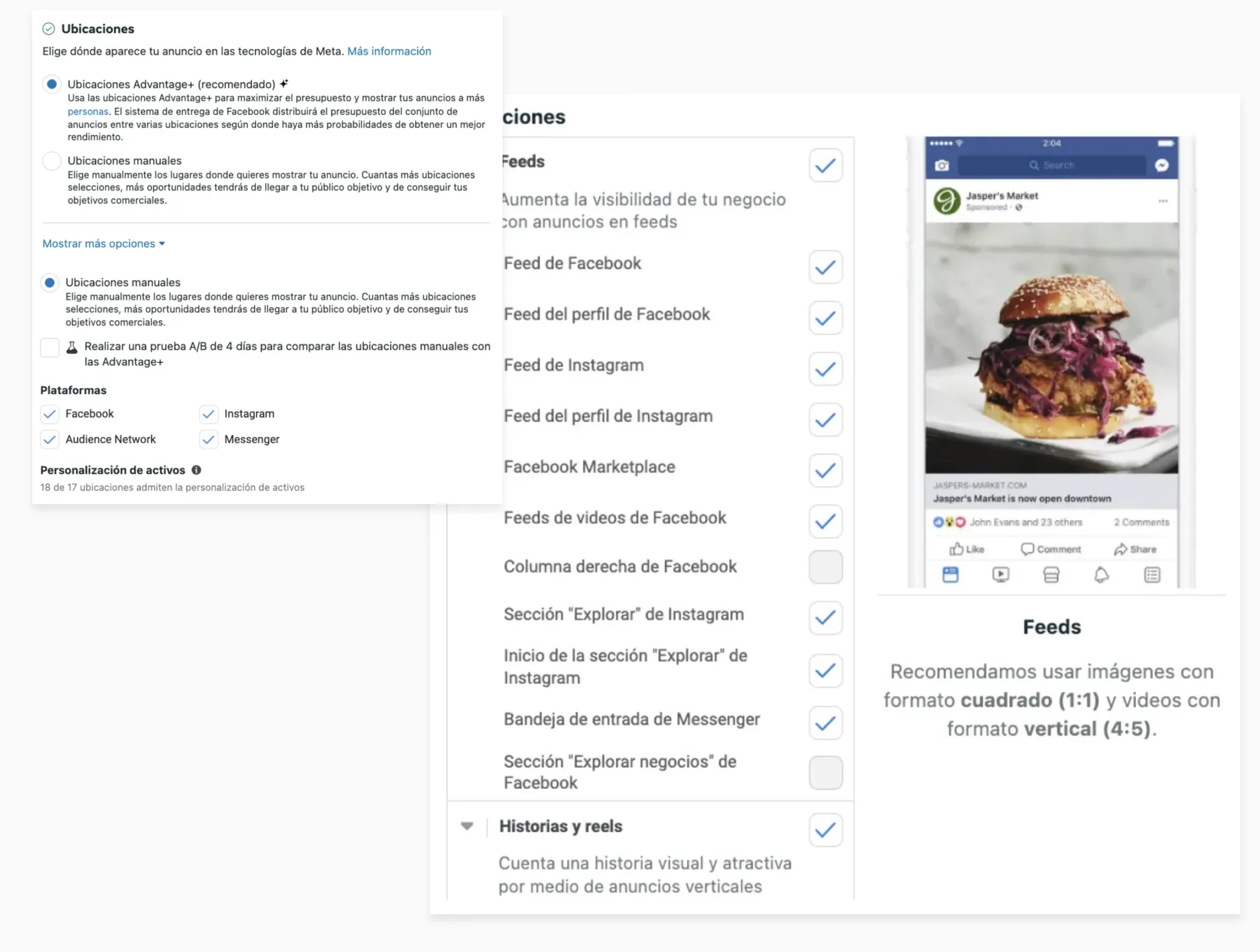 Presupuesto campañas Facebook ADS