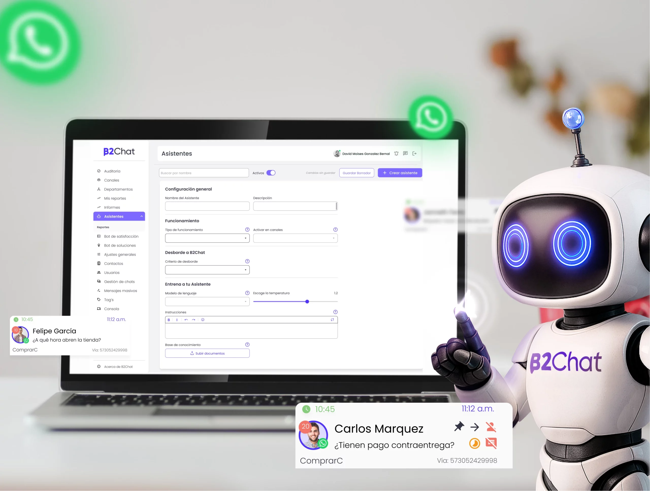B2Chat con chatbots de gpt
