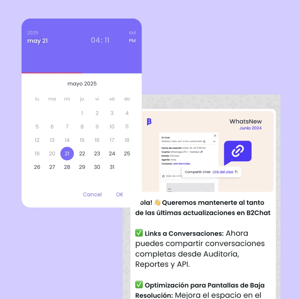 programación envíos masivos b2chat
