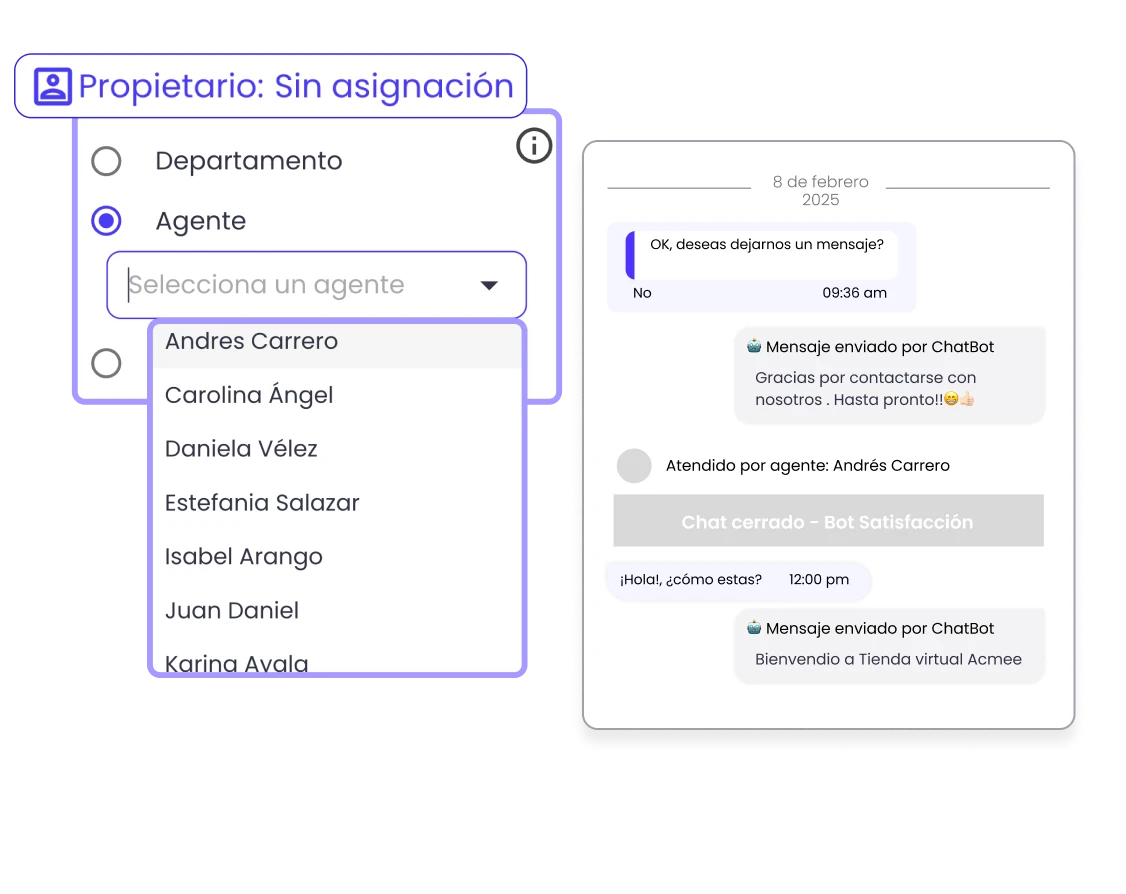 asignación de contactos en b2chat