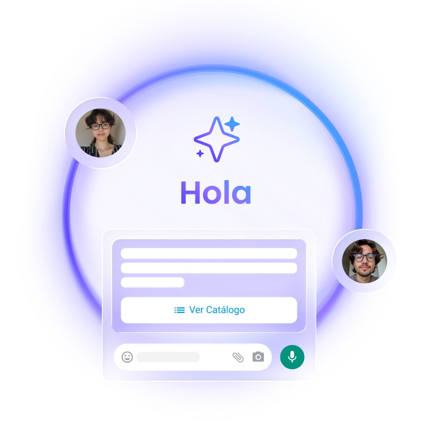 personas conversando con ia