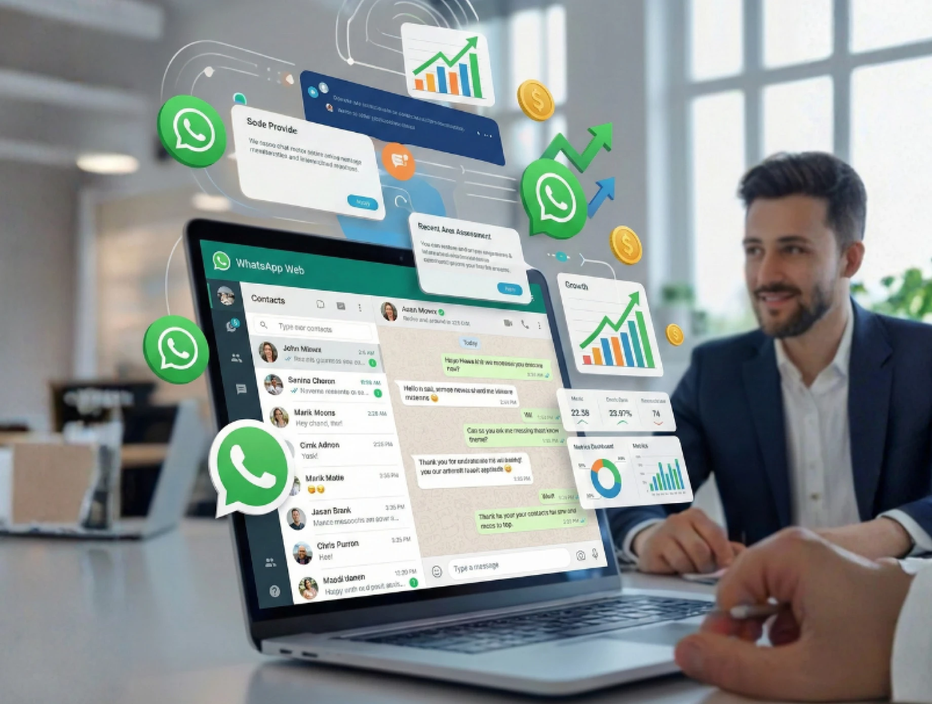 WhatsApp web en el computador para vender