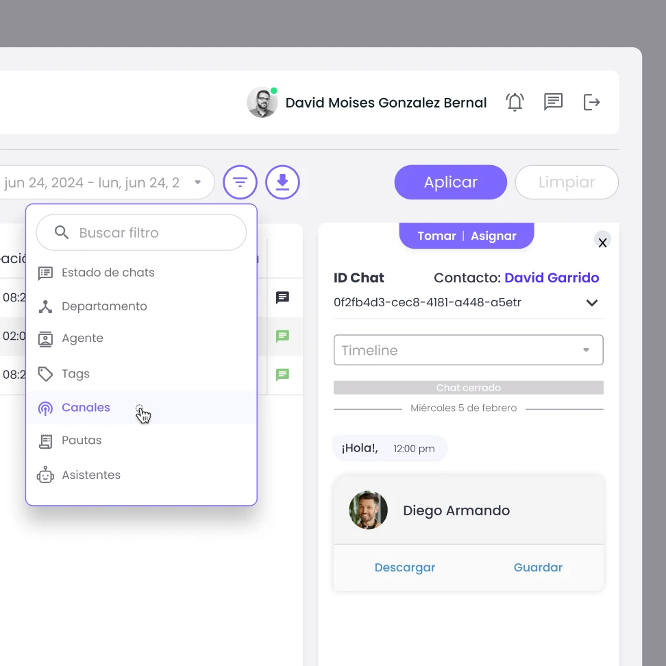 auditoria de conversaciones en b2chat