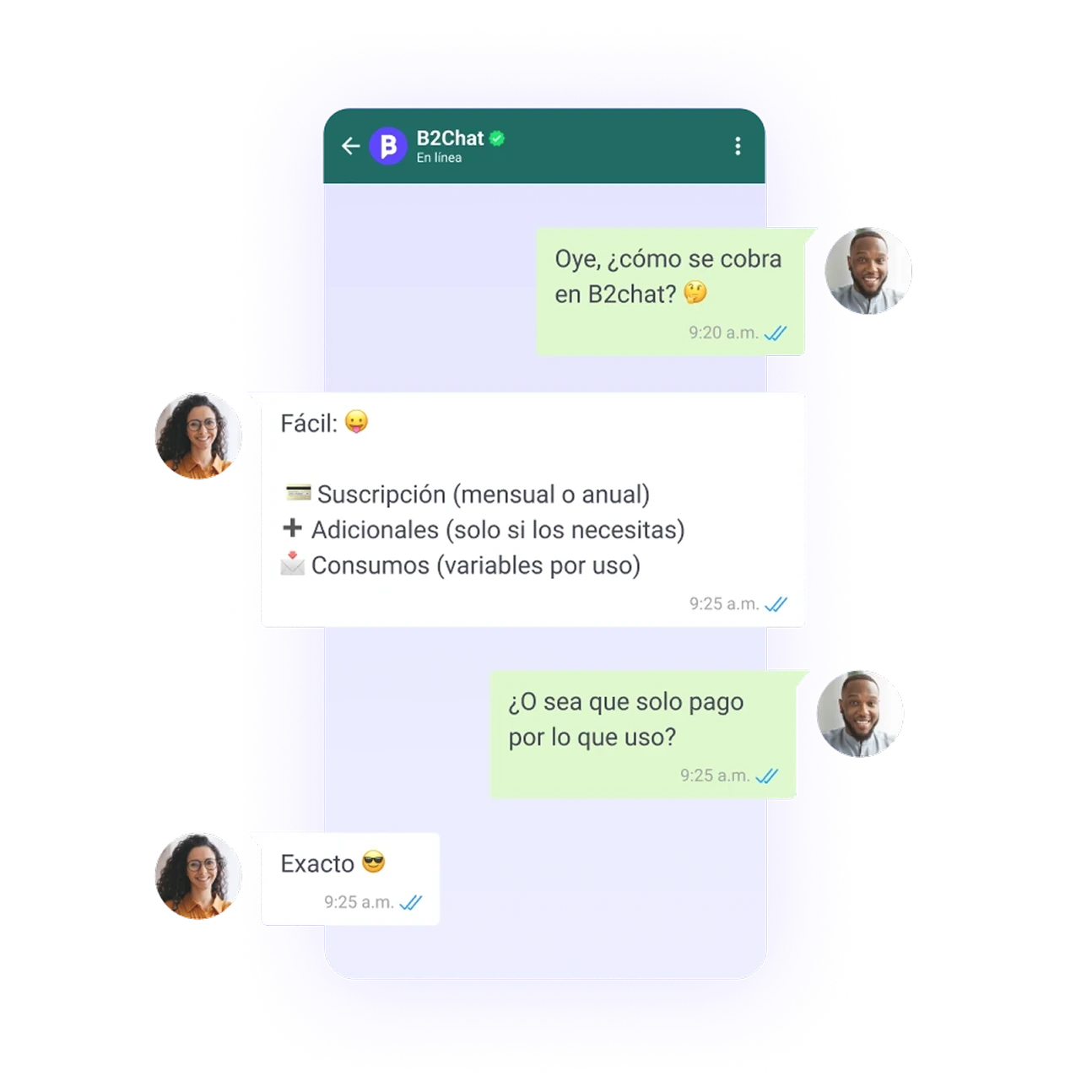 conversación de whatsapp