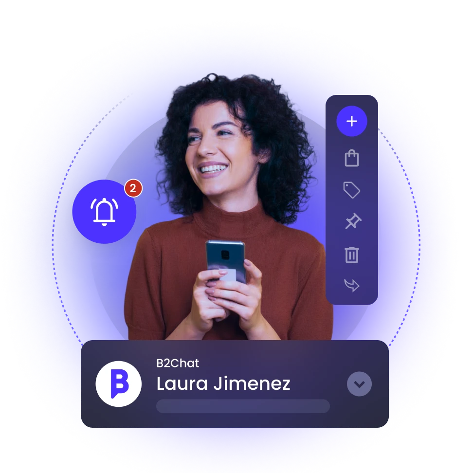 atención de chats desde la app móvil de b2chat