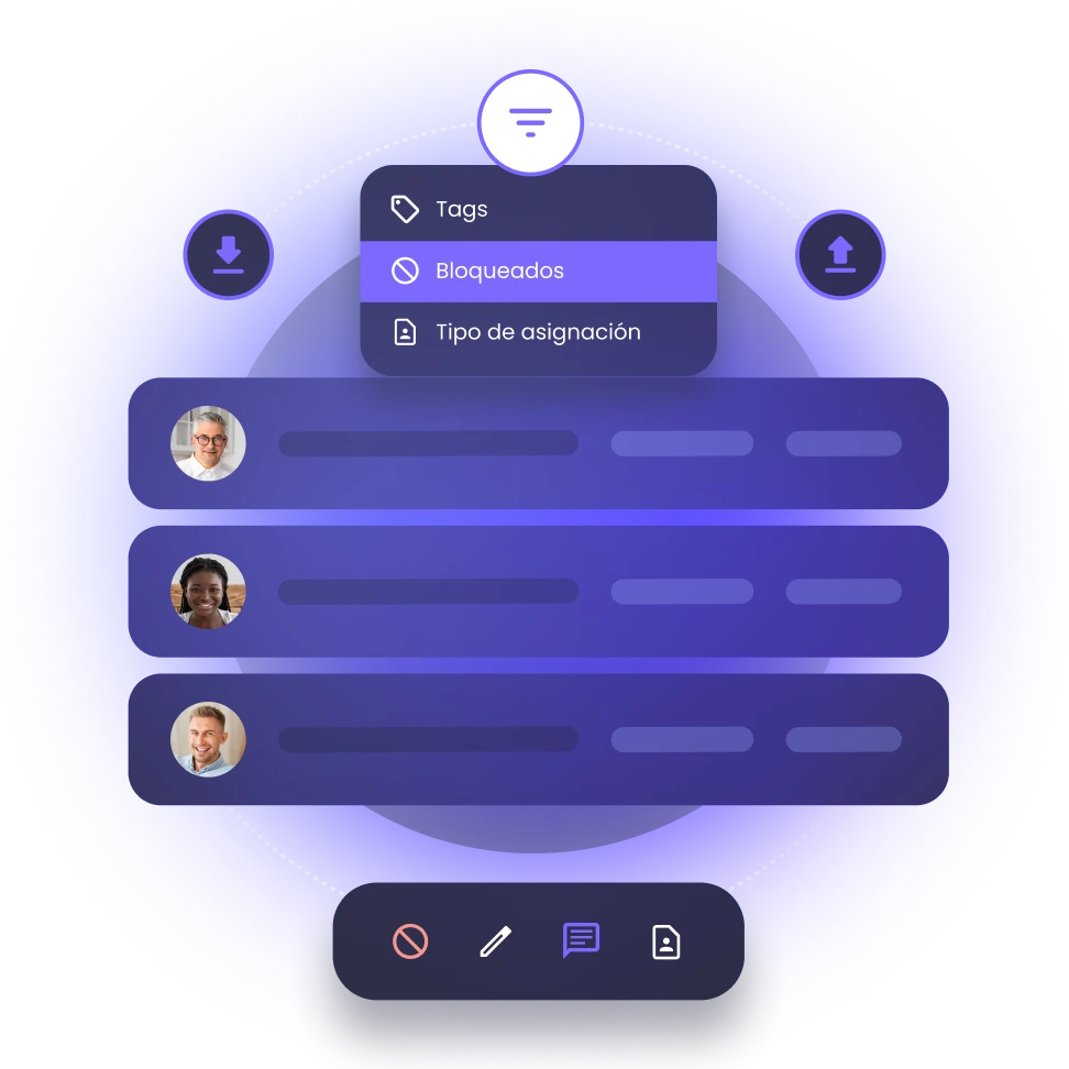base de datos de contactos en b2chat