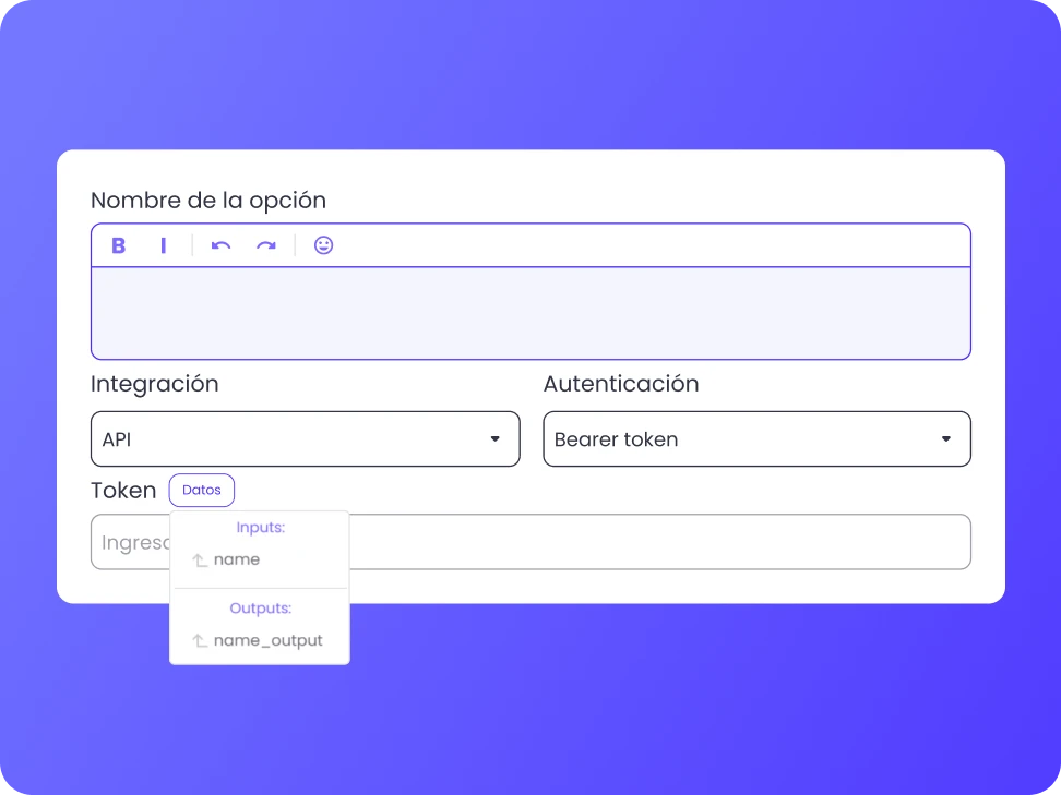 integración de consultas dinámicas vía api